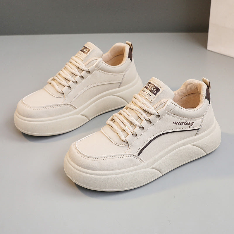 Damen modische Sneakers mit hohem Plateau und atmungsaktiver Oberfläche R&B