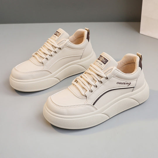 Damen modische Sneakers mit hohem Plateau und atmungsaktiver Oberfläche R&B