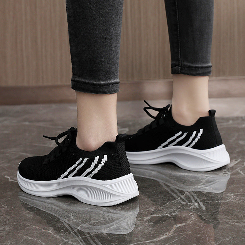 Damen sportliche Sneakers mit atmungsaktiver Mesh-Oberfläche und dämpfender Laufsohle R&B