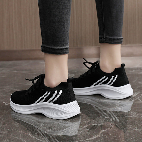 Damen sportliche Sneakers mit atmungsaktiver Mesh-Oberfläche und dämpfender Laufsohle R&B