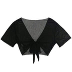 Damen Kurzes Transparentes Oberteil R&B
