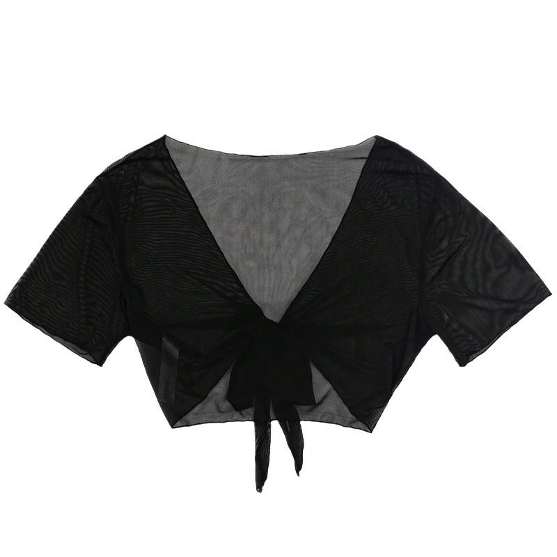 Damen Kurzes Transparentes Oberteil R&B