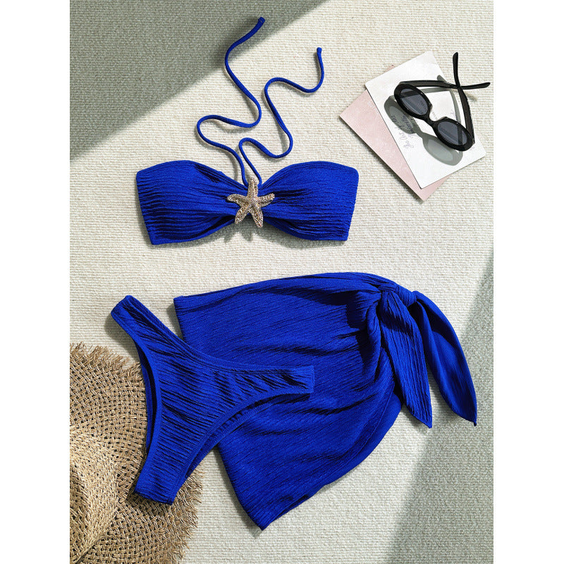 Damen Bandeau-Bikini-Set mit eleganter Muschel-Applikation R&B