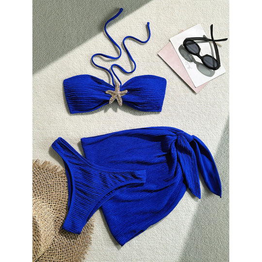 Damen Bandeau-Bikini-Set mit eleganter Muschel-Applikation R&B