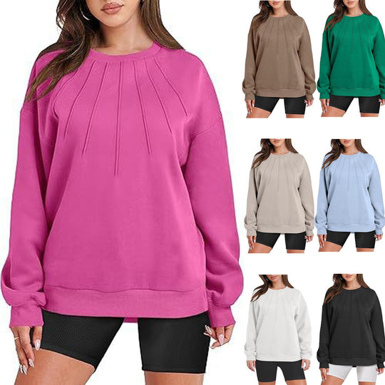 Damen Sweatshirt mit strukturiertem Design und weichem Innenfutter R&B