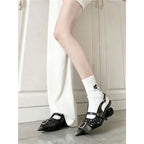 Damen Slingback-Pumps mit verstellbaren Riemen und dekorativen Schnallen R&B