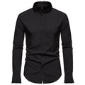 Herren Elegantes Langarmhemd mit Rüschendetails R&B