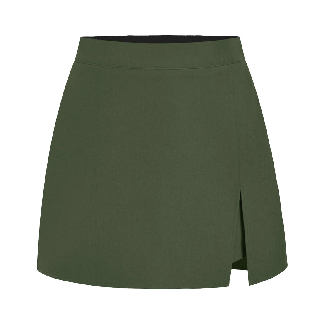 Damen eleganter Kurzrock mit seitlichem Schlitz und hohem Bund R&B