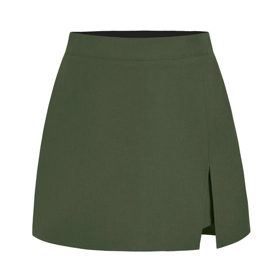 Damen eleganter Kurzrock mit seitlichem Schlitz und hohem Bund R&B