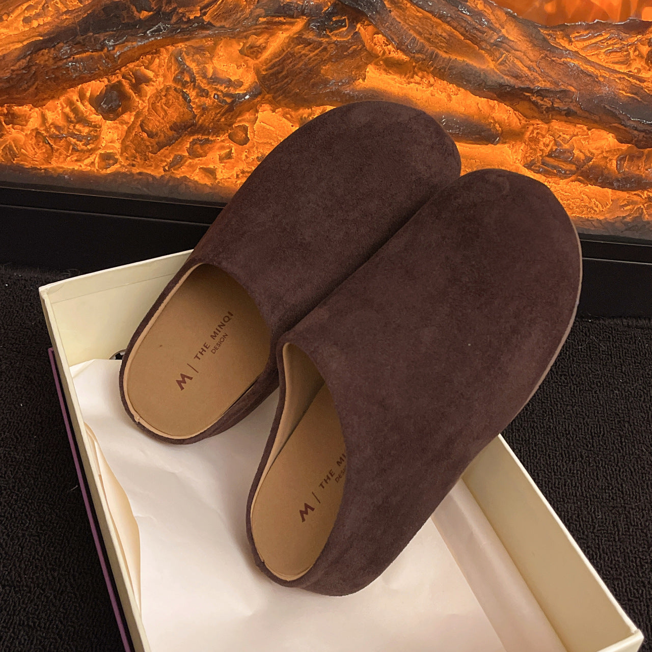 Damen Bequeme Clogs aus weichem Wildleder mit ergonomischem Fußbett R&B