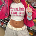 Damen Crop-Top mit motivierendem Schriftzug und figurbetontem Schnitt R&B