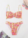 Damen Bandeau-Bikini mit verspieltem Rüschen-Design R&B