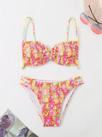 Damen Bandeau-Bikini mit verspieltem Rüschen-Design R&B