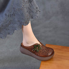 Damen Komfortable Clogs mit floralen Cut-Outs und ergonomischer Sohle R&B