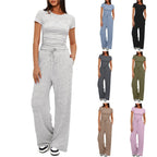 Damen Lässiges Lounge-Set mit weitem Oberteil und bequemen Hosen R&B