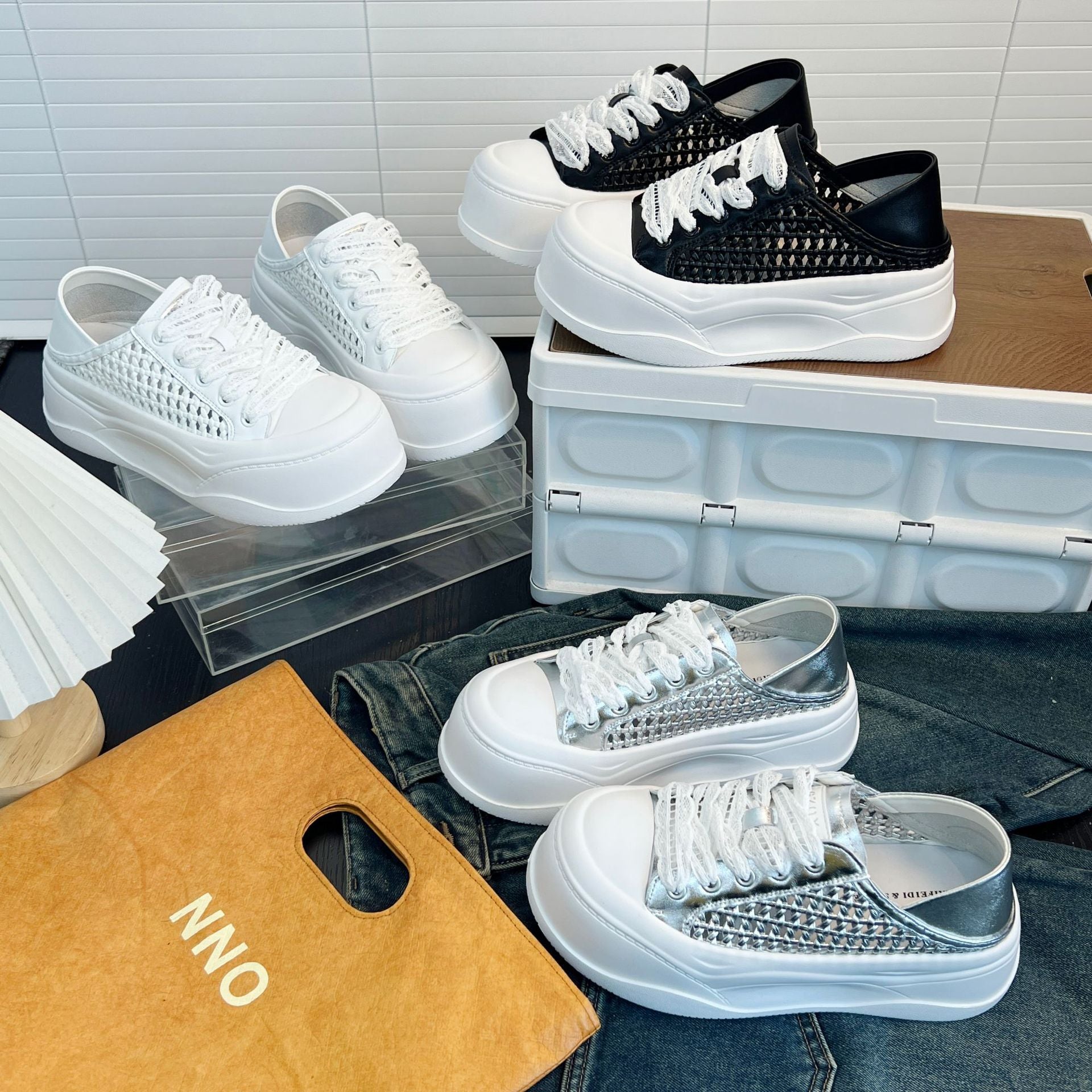 Damen luftige Sneaker mit innovativem Mesh-Design und sportlichem Komfort R&B