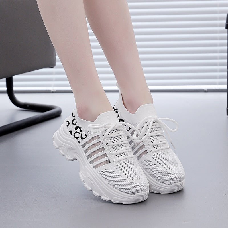 Damen Sportliche Sneakers mit modernem Leopardenmuster und dämpfendem Fußbett R&B