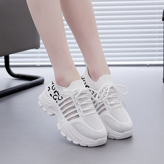 Damen Sportliche Sneakers mit modernem Leopardenmuster und dämpfendem Fußbett R&B