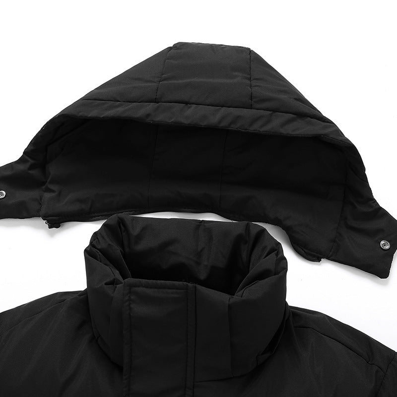 Damen lange Daunenjacke mit hohem Kragen und winddichten Eigenschaften R&B