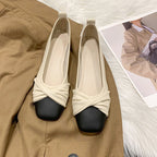 Damen elegante Ballerinas mit modischem Knotted-Design und hochwertigem Leder R&B