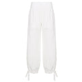 Damen weite Baumwollhose mit elastischem Bund und verstellbaren BindR&Bändern R&B