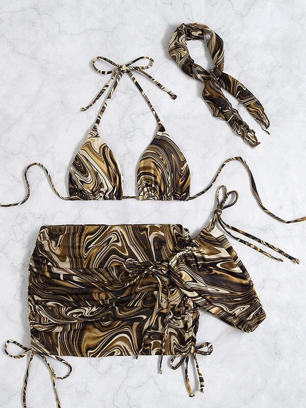 Damen Bikini-Set mit verspieltem Schnitt und modischen Akzenten R&B