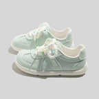 Damen Sneaker mit einzigartiger Blumendekoration und flexibler Komfortsohle