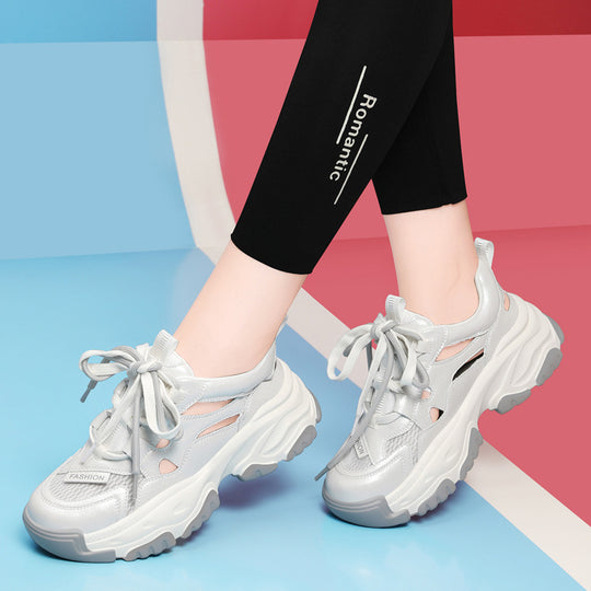 Damen Sportliche Chunky Sneakers mit atmungsaktiver Mesh-Oberfläche R&B
