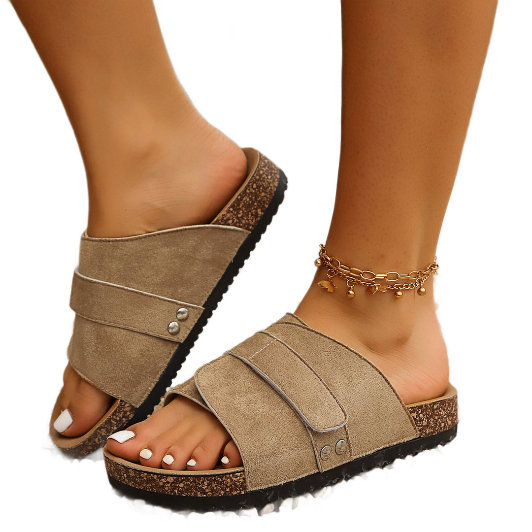 Damen Komfortable und stylische Sandalen mit Klettverschluss R&B