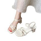 Damen Sandaletten mit eleganten Riemchen und Blockabsatz R&B