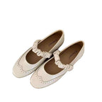 Damen Ballerinas mit elastischem Riemen und dekorativen Details R&B