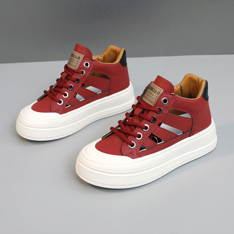 Damen High-Top Sneakers mit atmungsaktiver Oberflächenstruktur und rutschfester Sohle R&B