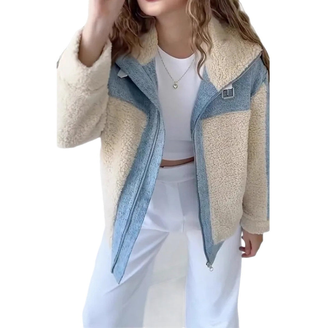Damen Fleecejacke mit Kapuze und kontrastierenden Einsätzen R&B