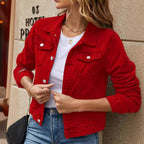 Damen Jeansjacke im modernen Schnitt mit praktischen Taschen R&B