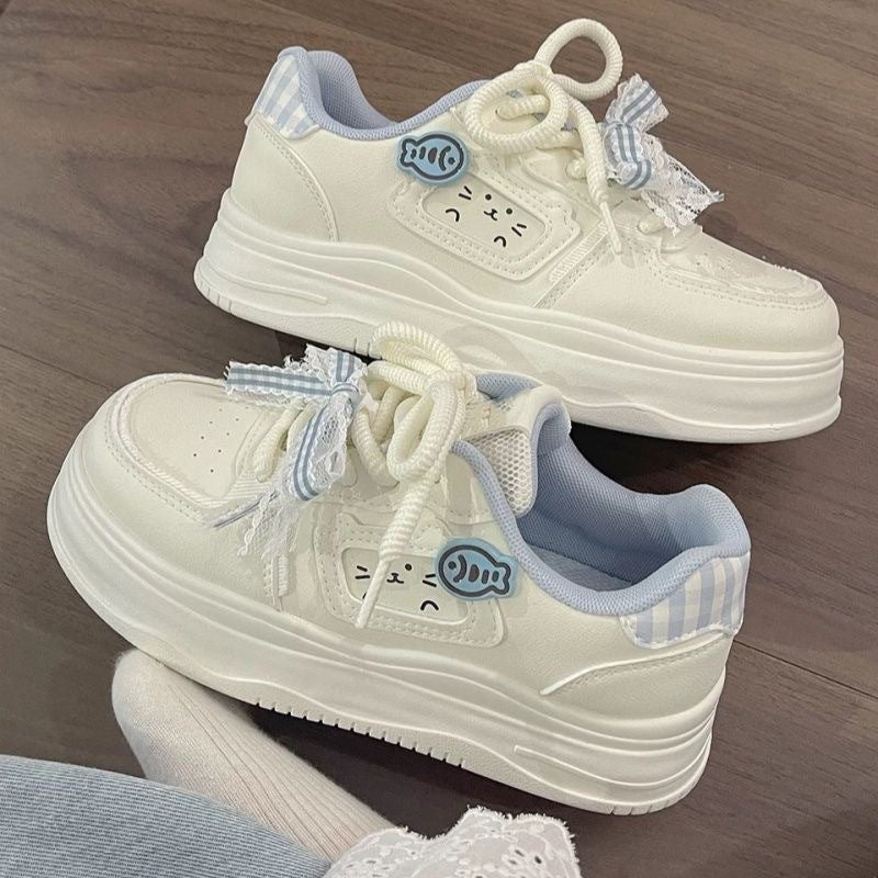 Damen Verspielte Sneakers mit einzigartiger Katzenapplikation R&B