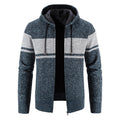 Herren Kapuzenjacke mit modernem Strickdesign und weichem Innenfutter