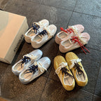 Damen sportliche Sneaker mit atmungsaktivem Obermaterial und modischem Schnürsystem R&B