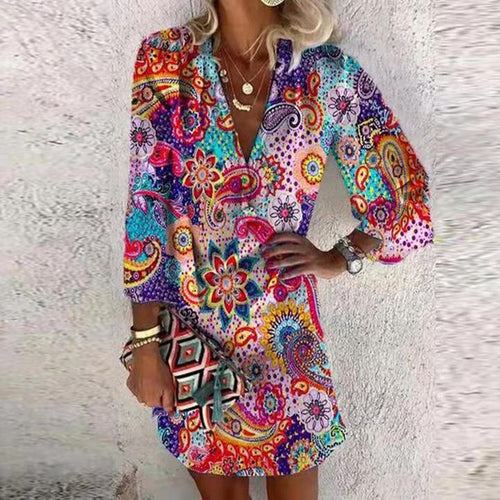 Damen Freizeitkleid im verspielten Paisley-Design R&B