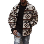 Herren gemusterte Freizeitjacke im modernen Look mit leichtem Futter R&B