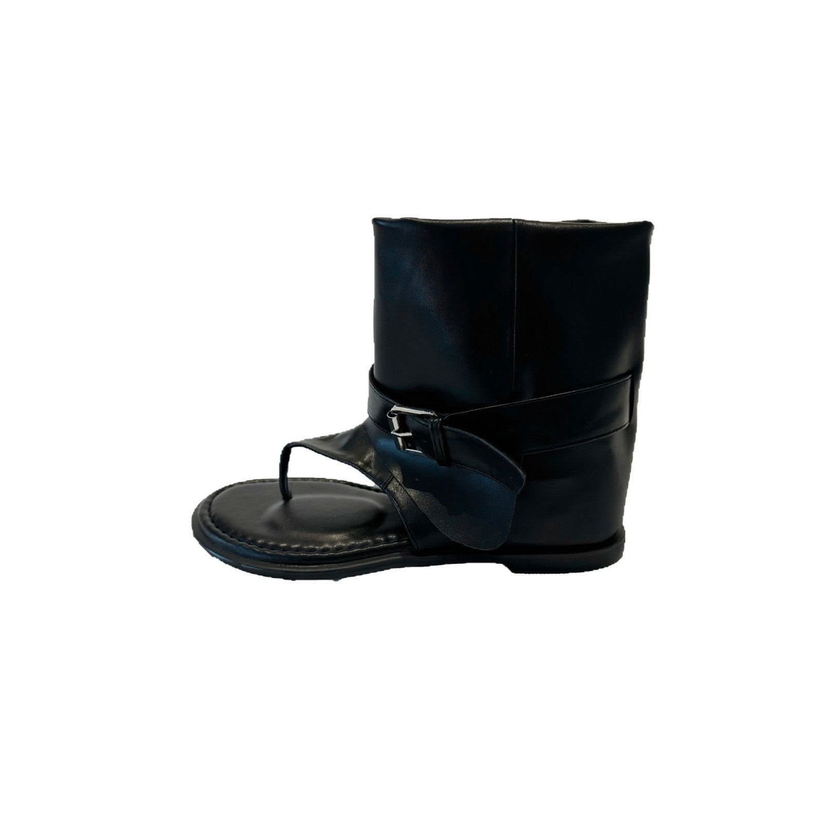 Damen Modische Sneaker-Stiefel mit offenem Zehenbereich und verstellbarem Riemen R&B