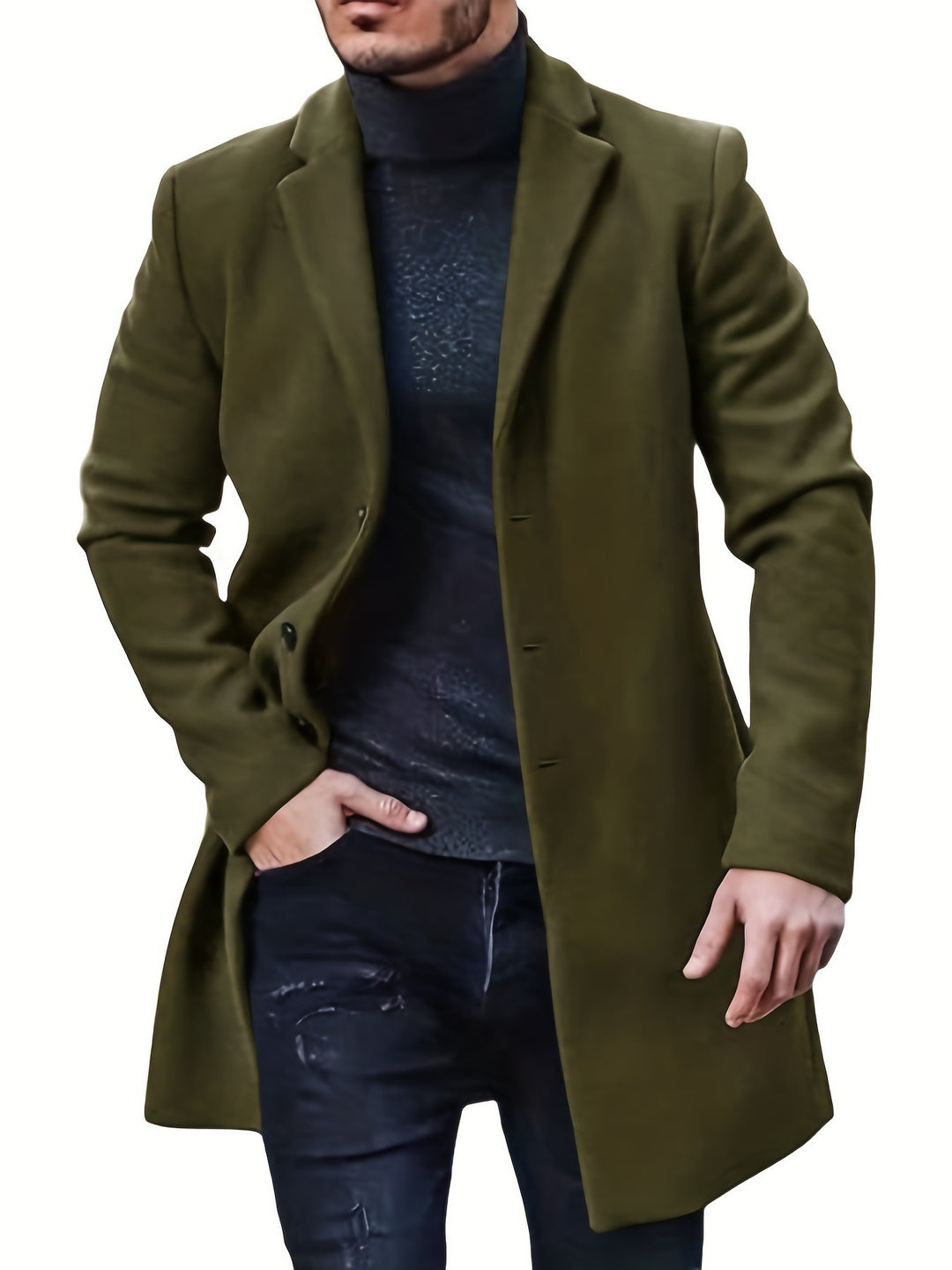 Herren Eleganter Langmantel mit zeitloser Silhouette R&B