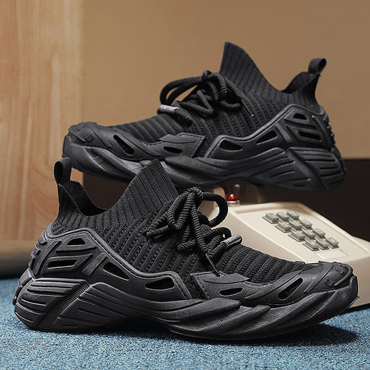 Damen Sportliche Strick-Sneaker mit atmungsaktiver Oberflächenstruktur R&B