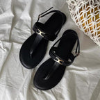 Damen elegante Zehentrenner-Sandalen mit modischem Riemendesign R&B