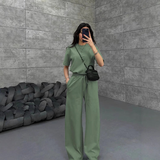 Damen Komfortabler und stilvoller Jumpsuit mit weitem Bein R&B