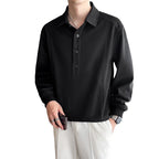Herren Poloshirt mit modernem Kragen und Knopfleiste