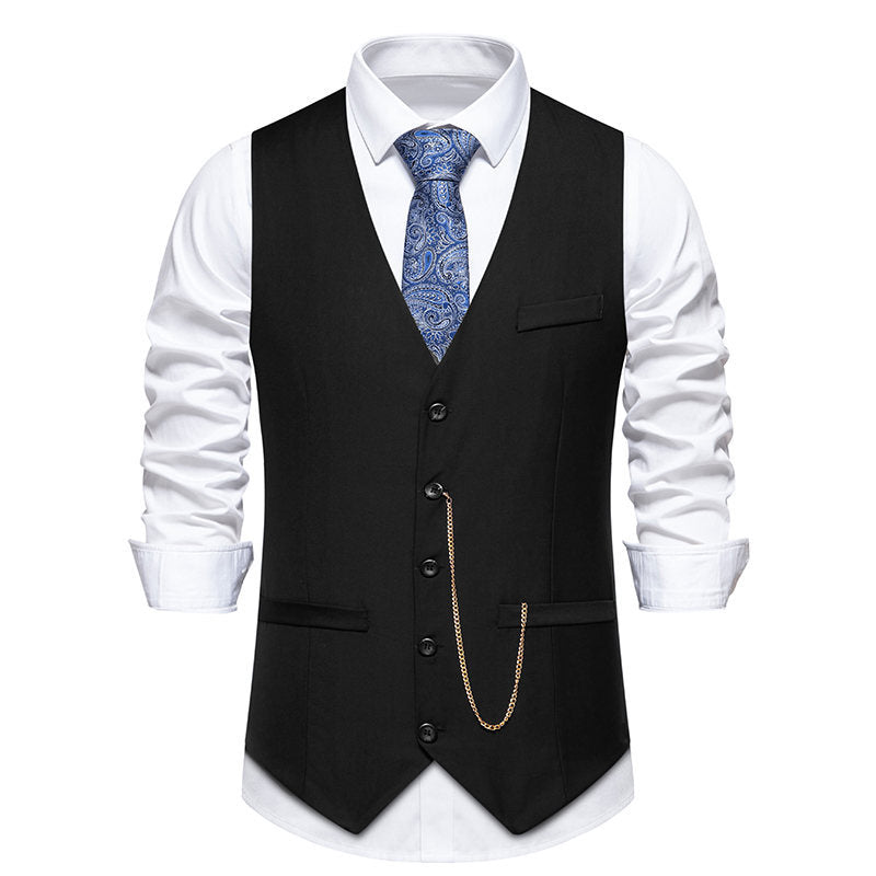 Herren elegante Anzugweste im klassischen Design mit modernen Akzenten R&B