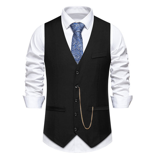 Herren elegante Anzugweste im klassischen Design mit modernen Akzenten R&B