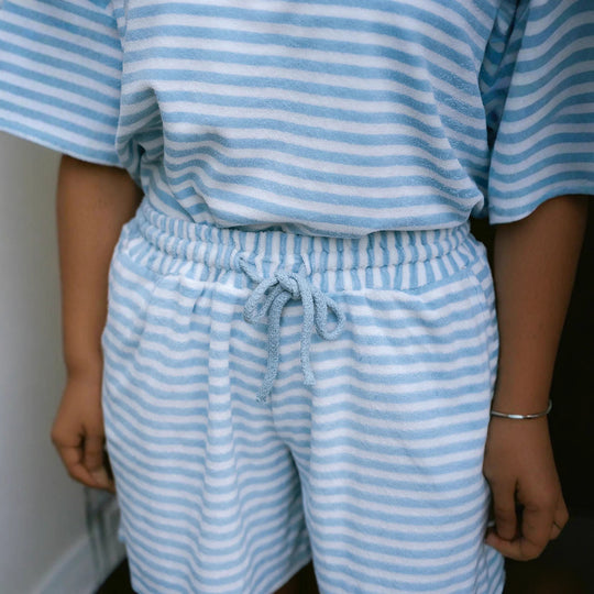 Damen gemütliches und stylisches zweiteiliges Set mit Streifenmuster R&B