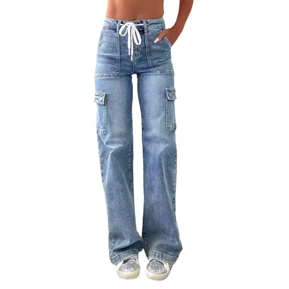 Damen Cargo-Jeans mit praktischen Taschen und weiter Beinform R&B