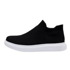 Damen Modische Strick-Sneaker mit hohem Schaft und flexibler Sohle R&B